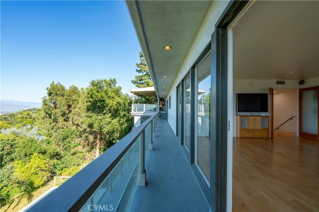 balcony featuring visible vents