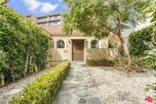 view of doorway to property