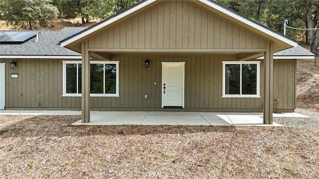 view of front of house with a patio area