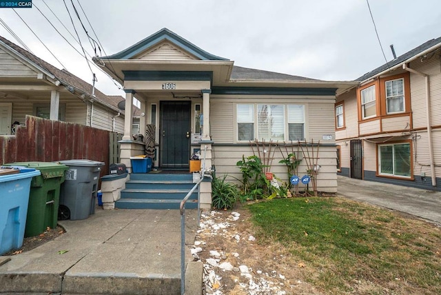 view of bungalow-style home