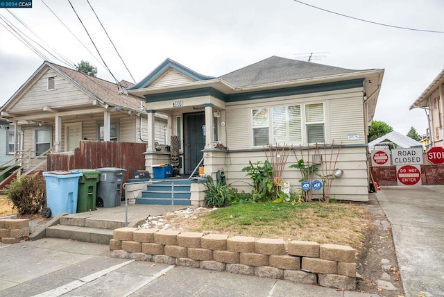 view of bungalow-style house