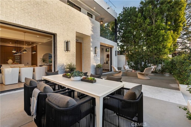 view of patio / terrace featuring outdoor dining area