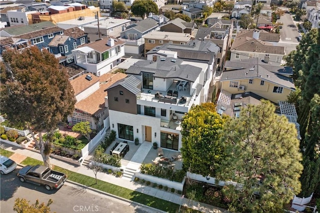 bird's eye view with a residential view