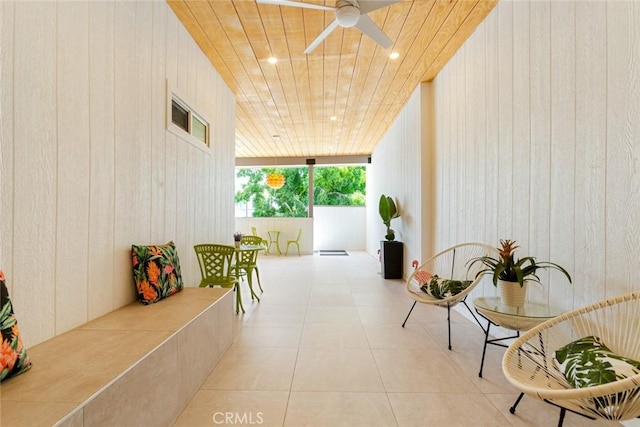 view of patio / terrace with ceiling fan