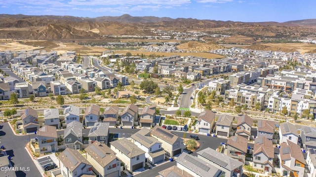 bird's eye view featuring a mountain view