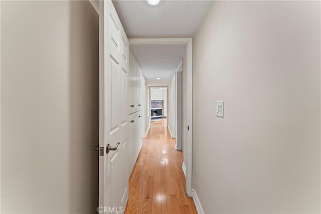 hall featuring light hardwood / wood-style floors