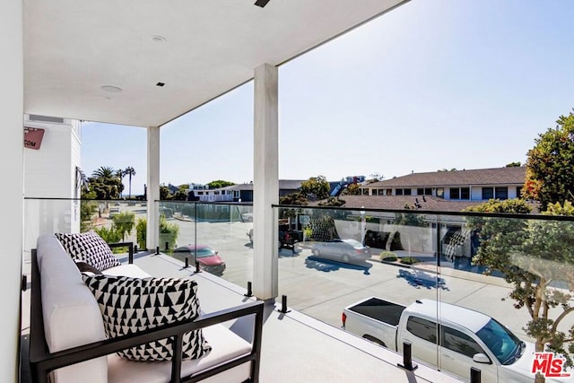 view of patio / terrace with a balcony