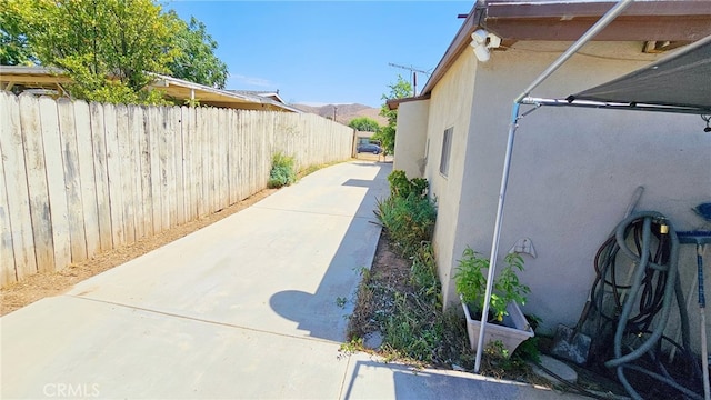 view of home's exterior with a patio area