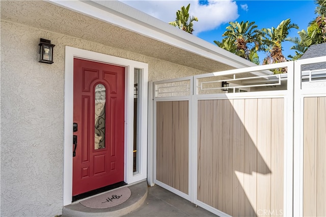 view of doorway to property