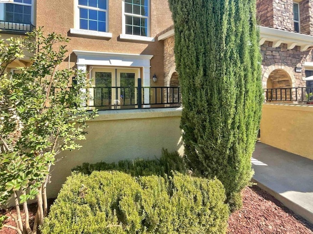 entrance to property with french doors