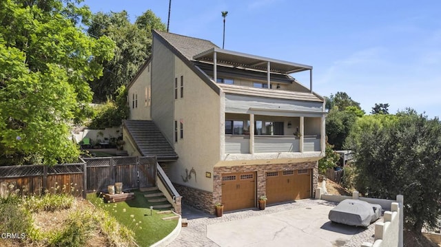 front facade featuring a garage