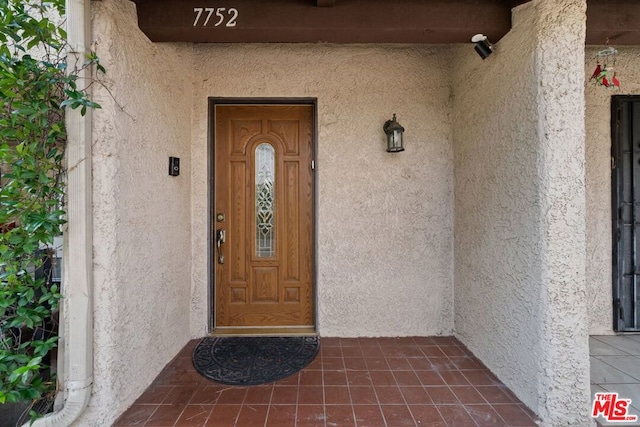 view of doorway to property