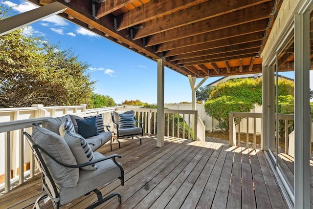 view of wooden terrace