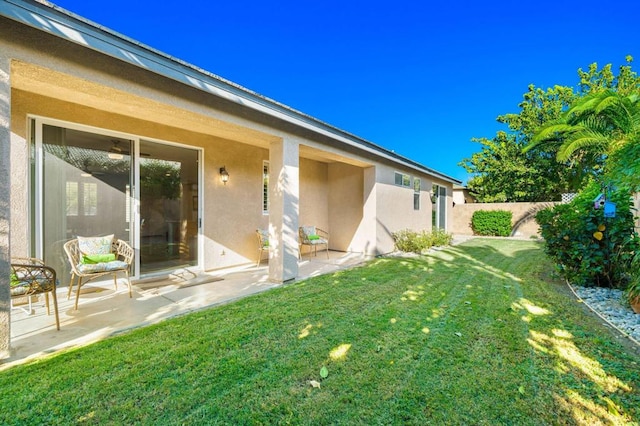 view of yard with a patio area