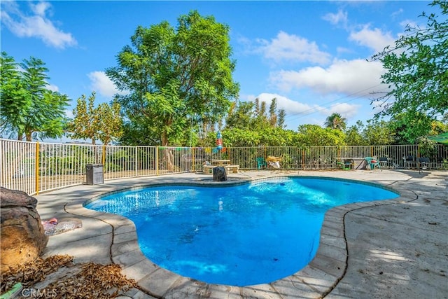 view of pool featuring a patio area