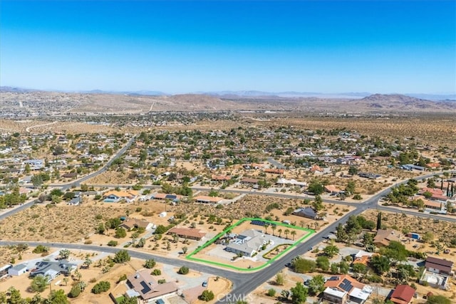 aerial view featuring a mountain view