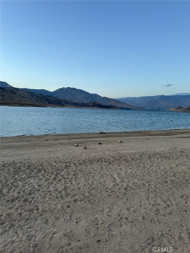 view of water feature with a mountain view