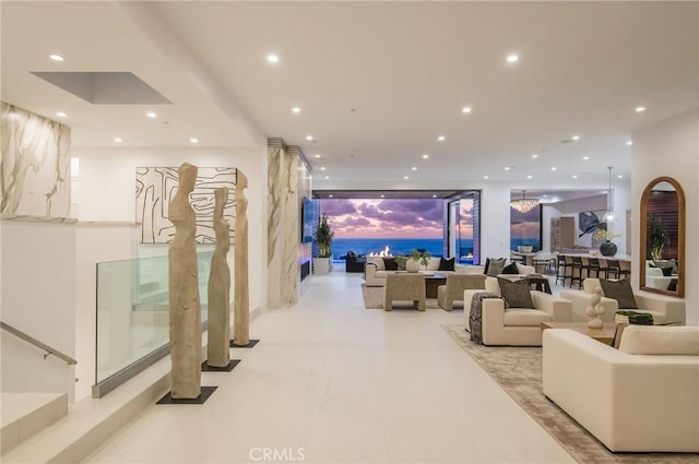 11 Seabreeze Ter, Dana Point, CA 92629 - community lobby featuring expansive windows and recessed lighting