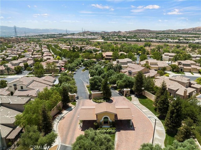 aerial view featuring a mountain view