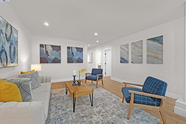 living room featuring hardwood / wood-style floors