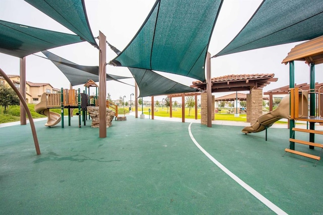 surrounding community featuring a playground