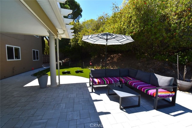 view of patio / terrace with outdoor lounge area