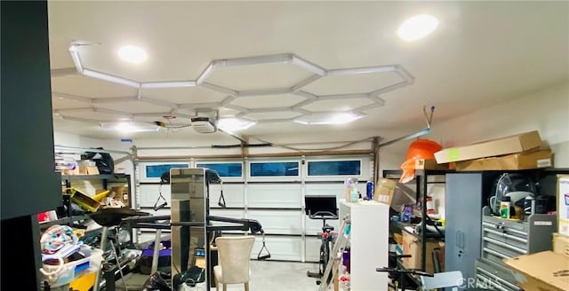 garage featuring a garage door opener