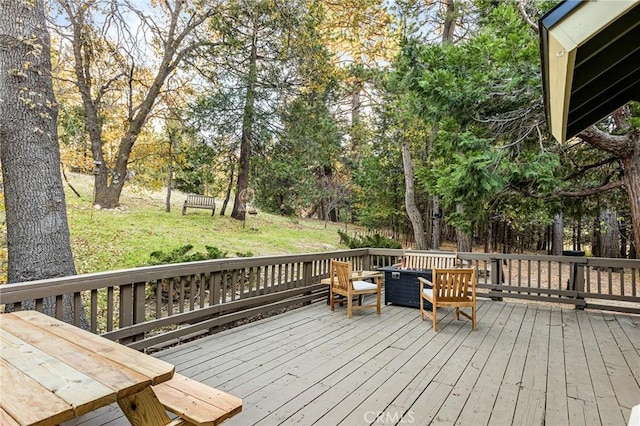 view of wooden terrace