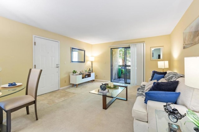 view of carpeted living room