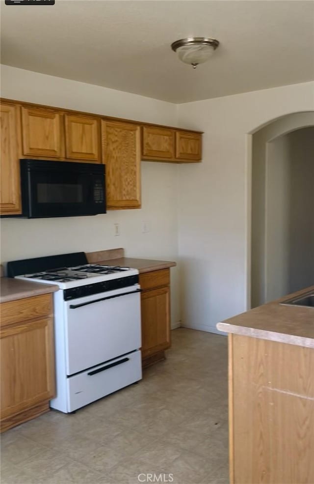 kitchen with gas range gas stove