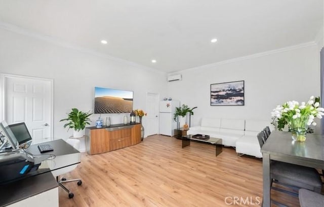 1026 Walnut Grove Ave, Rosemead, CA 91770 - home office featuring crown molding, wood finished floors, and recessed lighting