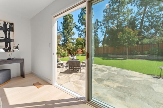 view of doorway to outside