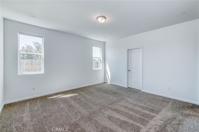 unfurnished room with carpet flooring and a healthy amount of sunlight