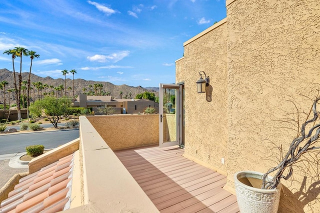 balcony with a mountain view