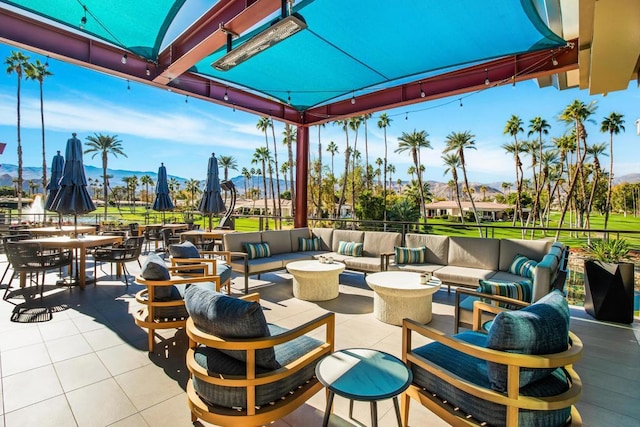 view of patio featuring an outdoor hangout area