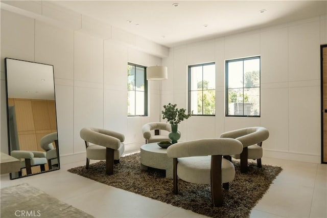 living area with a wealth of natural light