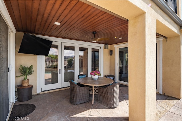 view of patio with french doors