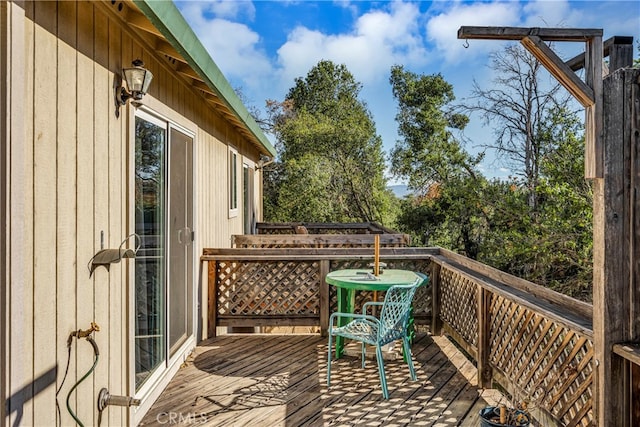 view of wooden terrace