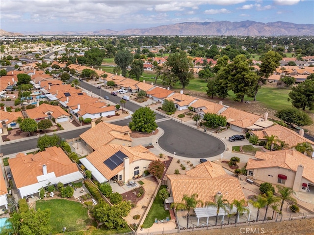 bird's eye view featuring a mountain view