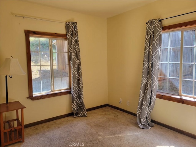 view of carpeted empty room