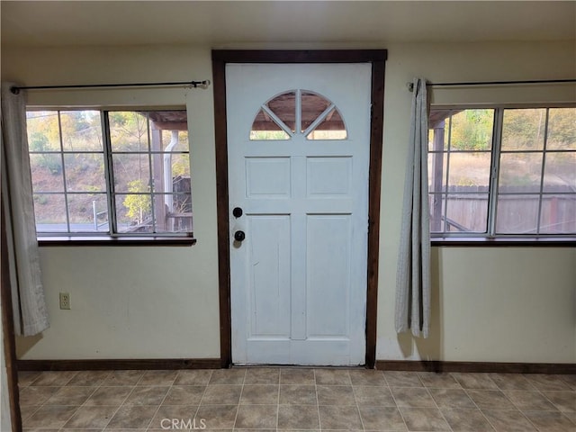 entryway with plenty of natural light