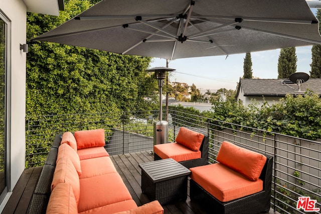 view of patio / terrace featuring a balcony