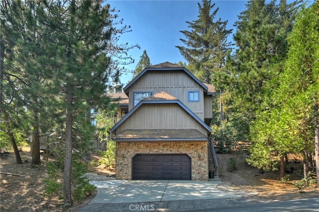 craftsman-style home with a garage