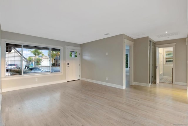 interior space featuring light wood-type flooring