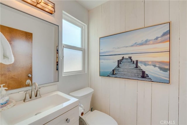 1612 Strand, Oceano, CA 93445 - half bath with vanity and wood walls