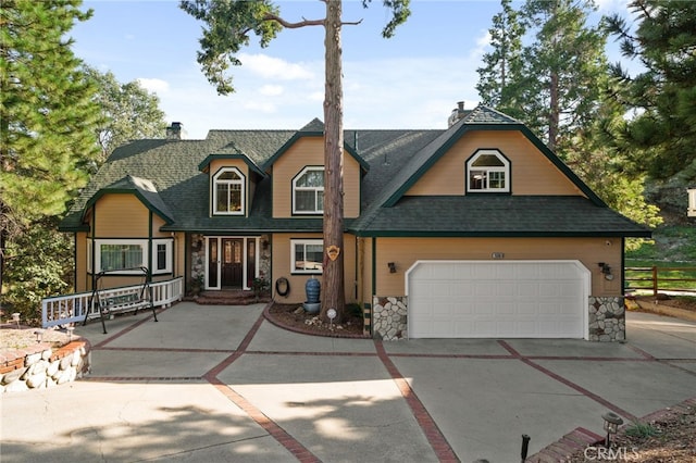 view of front of home featuring a garage