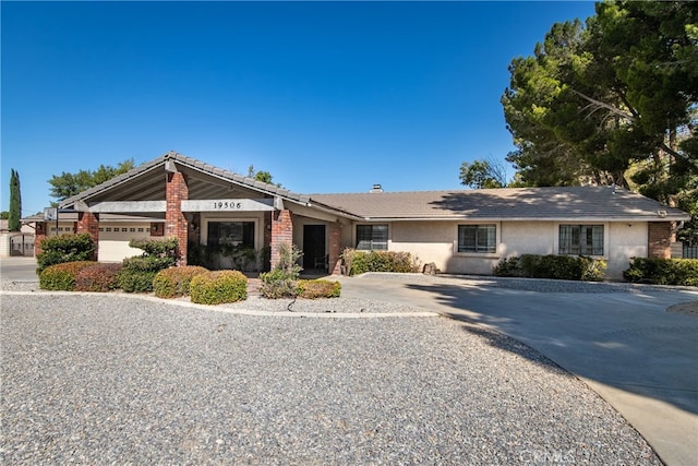 ranch-style house with a garage