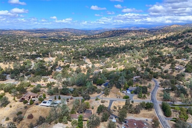 aerial view with a mountain view