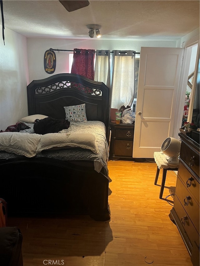 bedroom featuring light hardwood / wood-style flooring