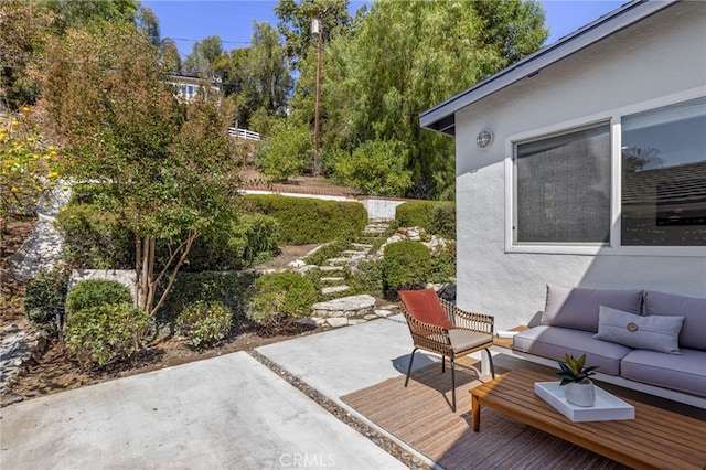 view of patio with outdoor lounge area